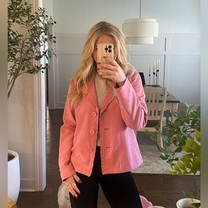 Parisian Pink Ruffle Blazer